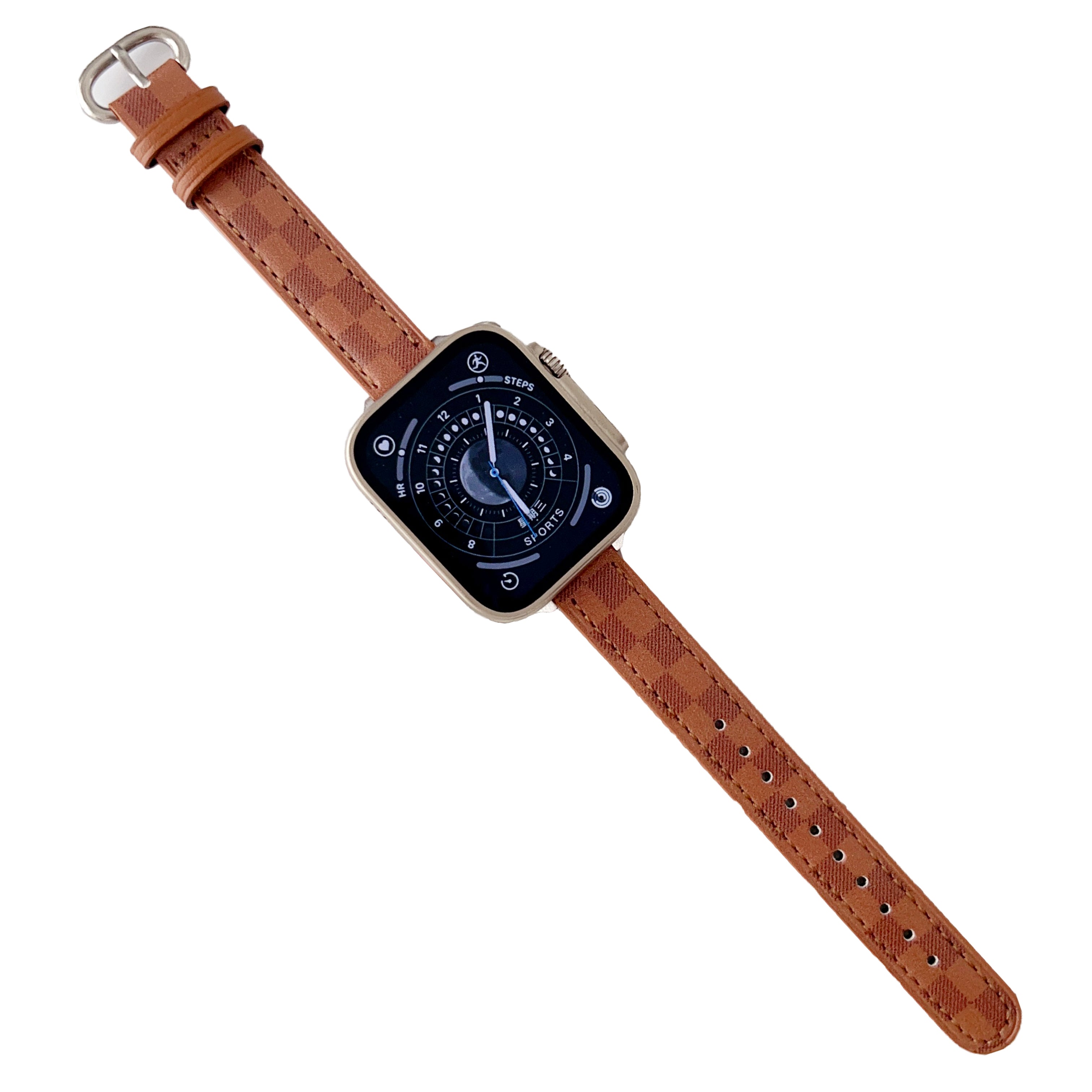For Apple Watch Series 9 8 7 41mm 6 5 4 SE SE (2022) SE (2023) 40mm 3 2 1 38mm Genuine Cow Leather Watchband Grids Pattern Watch Strap For Apple Watch Series 9 8 7 41mm 6 5 4 SE SE (2022) SE (2023) 40mm 3 2 1 38mm Genuine Cow Leather Watchband Grids Pattern Watch Strap